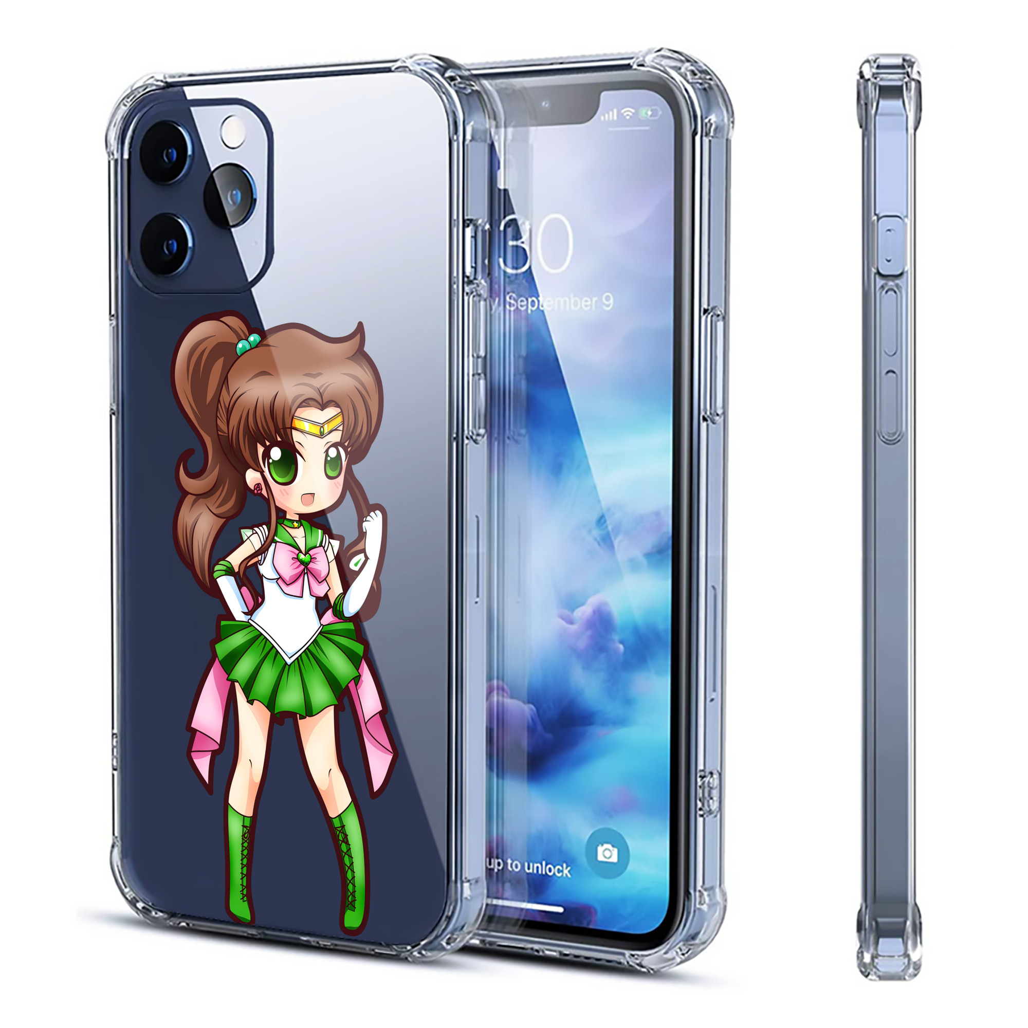 （画像用） 美少女戦士セーラームーン 木野 まこと きの まこと Sailor Moon Kino Makoto （セーラージュピター；Sailor Jupiter） 【iPhone 12シリーズ対応】透明スマホケース（クリアソフトケース）